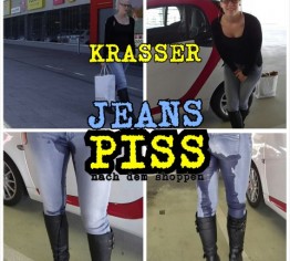 Parkhaus Jeans- Piss in Stiefeln