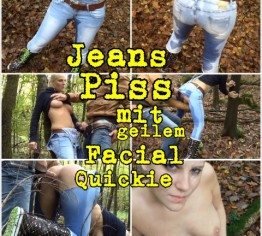 Wahnsinns Jeans Piss mit geilem Facial Quickie