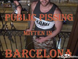 PUBLIC PISSING MITTEN IN BARCELONA