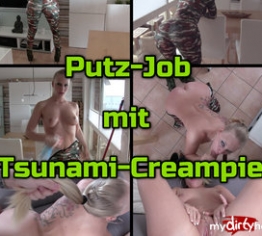 Tsunami Creampie - Putz-Job mit FICK ARSCH posing