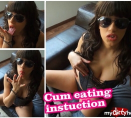 Cum eating instruction