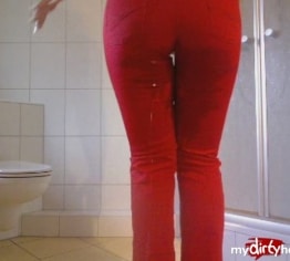 Die rote warme Jeans...