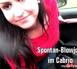 Spontan-Blowjob im Cabrio