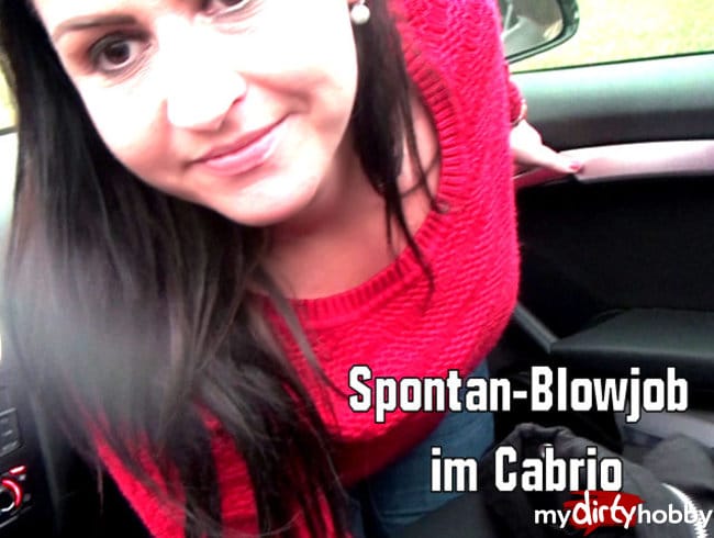 Spontan-Blowjob im Cabrio
