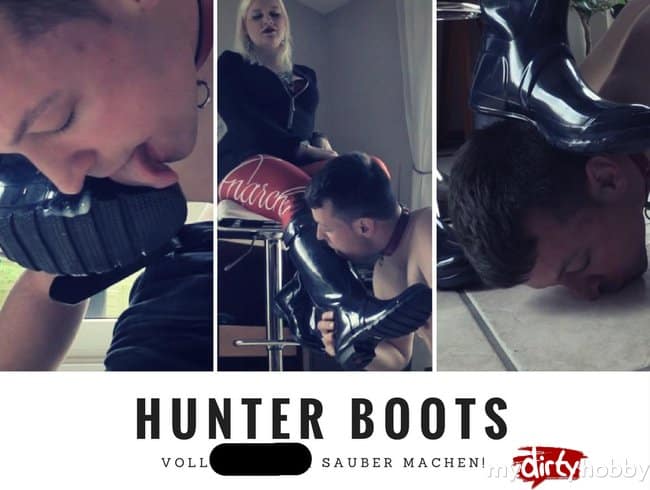 Hunter Boots voll gewichst!