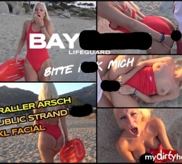 BAYFUCK Rettungs Bitch | Strand FICK im Badeanzug mit XXL Facial