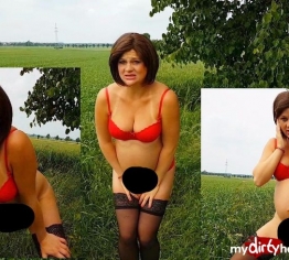 Auf dem Weg zum Ficker schnell ins Feld gepisst.
