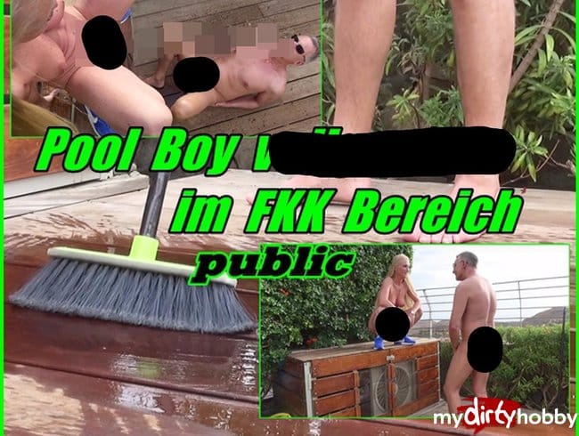 Pool Boy vollgepisst im FKK Bereich