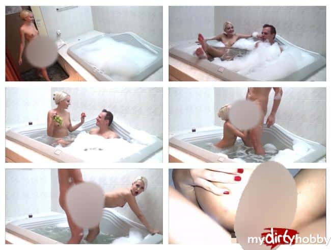 geile Blondine wird im Whirlpool im spa bereich im hotel public gefickt. ohne gummi u schluckt sper