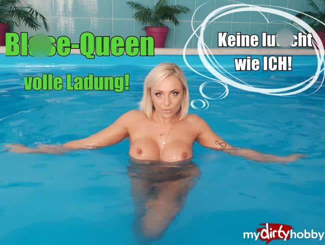 Blase-Queen am Pool