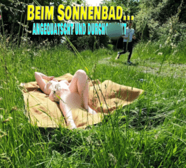 Beim Sonnenbad angequatscht und durchgefickt
