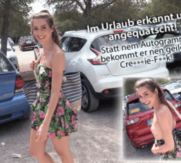 Im Urlaub erkannt und angequatscht! Statt Autogramm bekommt er nen geilen Creampiefick!