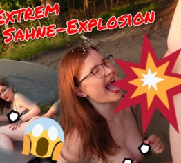 EXTREM Sperma Explosion! Auto Outdoor HARDCORE Fick