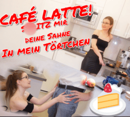 Café Latte! SPRITZ mir deine Sahne in mein Törtchen!! Creampie Nylons High Heels