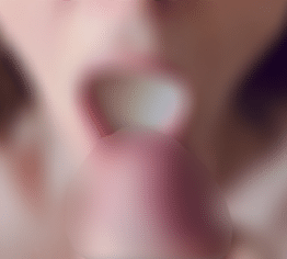 Kurzclip Spermaladungen im Mund