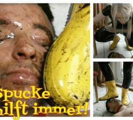 Spucke hilft immer und der nötige Druck