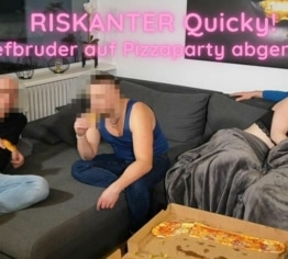 RISKANTER Quicky! Stiefbruder auf Pizzaparty abgeritten!