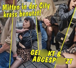 Beim Spaziergang mitten in der City krass benutzt! Durchgefickt und abgespritzt!