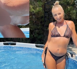 Fremdfick Fast erwischt im Pool: Ihr Kerl fickt mich dreckig und spritzt mir in die Fresse